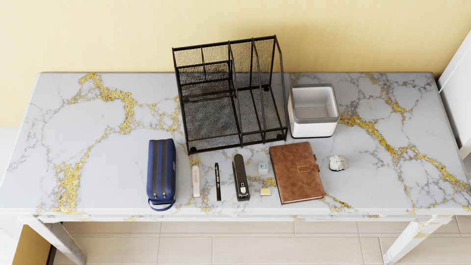 Wall 000 and desk 018 material variant