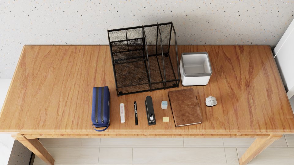 Wall 008 and desk 001 material variant