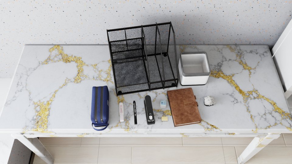 Wall 008 and desk 018 material variant